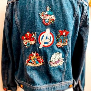 J.Crew Marvel Avengers patch denim jacket